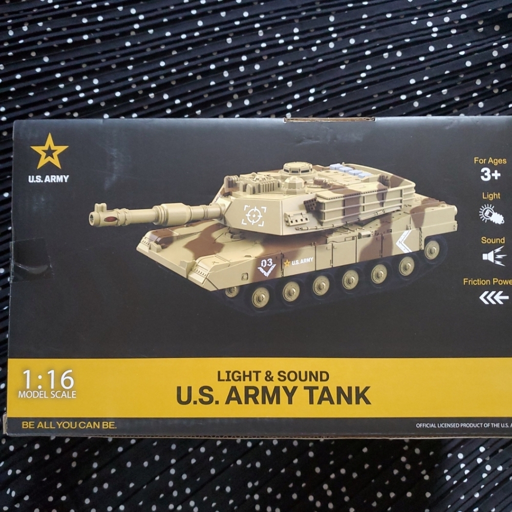 U.S. Army Tank Toy - Light & Sound - Tan - Picture 5 of 7